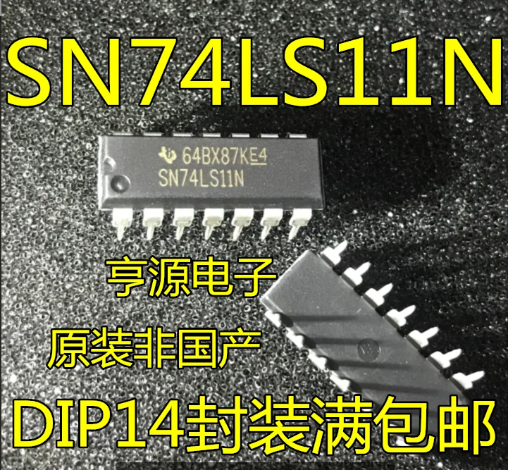 10PCS/LOT NEW SN74LS11N 74LS11 DIP-14 Three-way 3 input positive AND gate In Stock