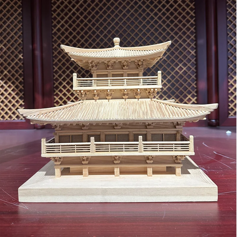 

Wood carving decorative ornament antique architectural model living room office study ornament