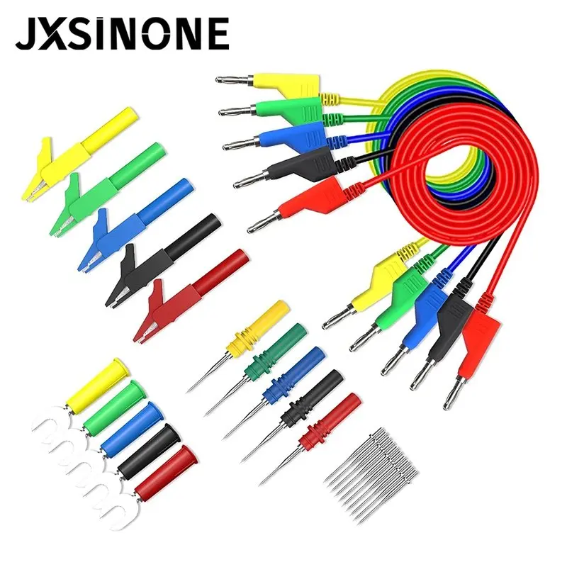 JXSINONE P1036series 4mm Banana to Banana Plug Test Lead Kit for Multimeter with Alligator Clip U-type & Puncture Test Probe Kit