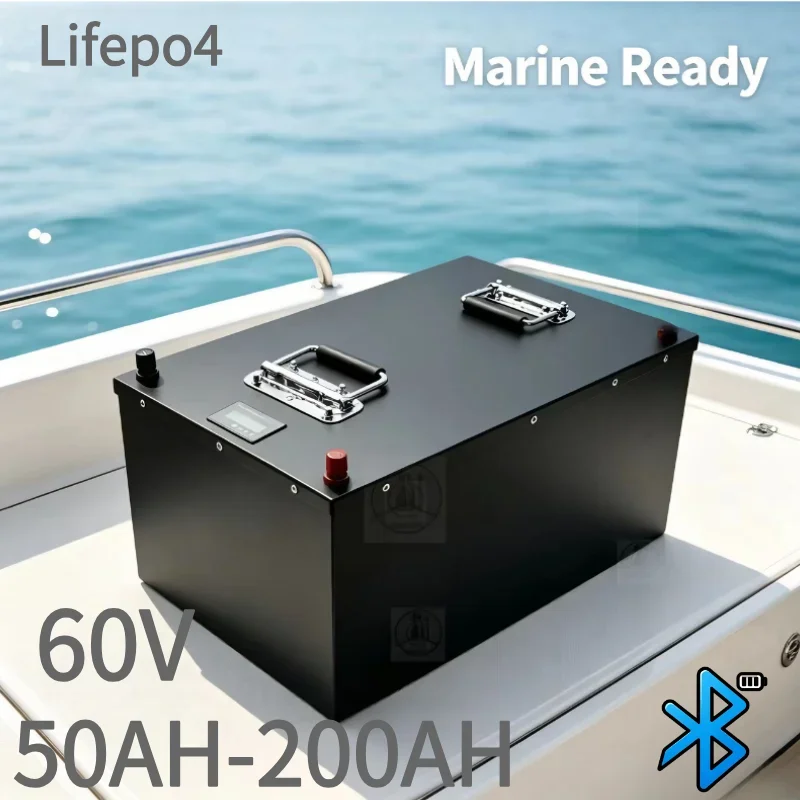 Built In Full Protection BMS 60V 20S LiFePO4 Rechargeable Power Unit 50Ah‑200Ah Output 3000W‑6000W Energy Supply For EV Tricycle