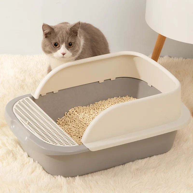 Large Capacity Cat Litter Box Fully Enclosed Sandbox Pet Anti Splash Toilet Spillproof Deodorant Cat Toilet Removable Cat Bedpan