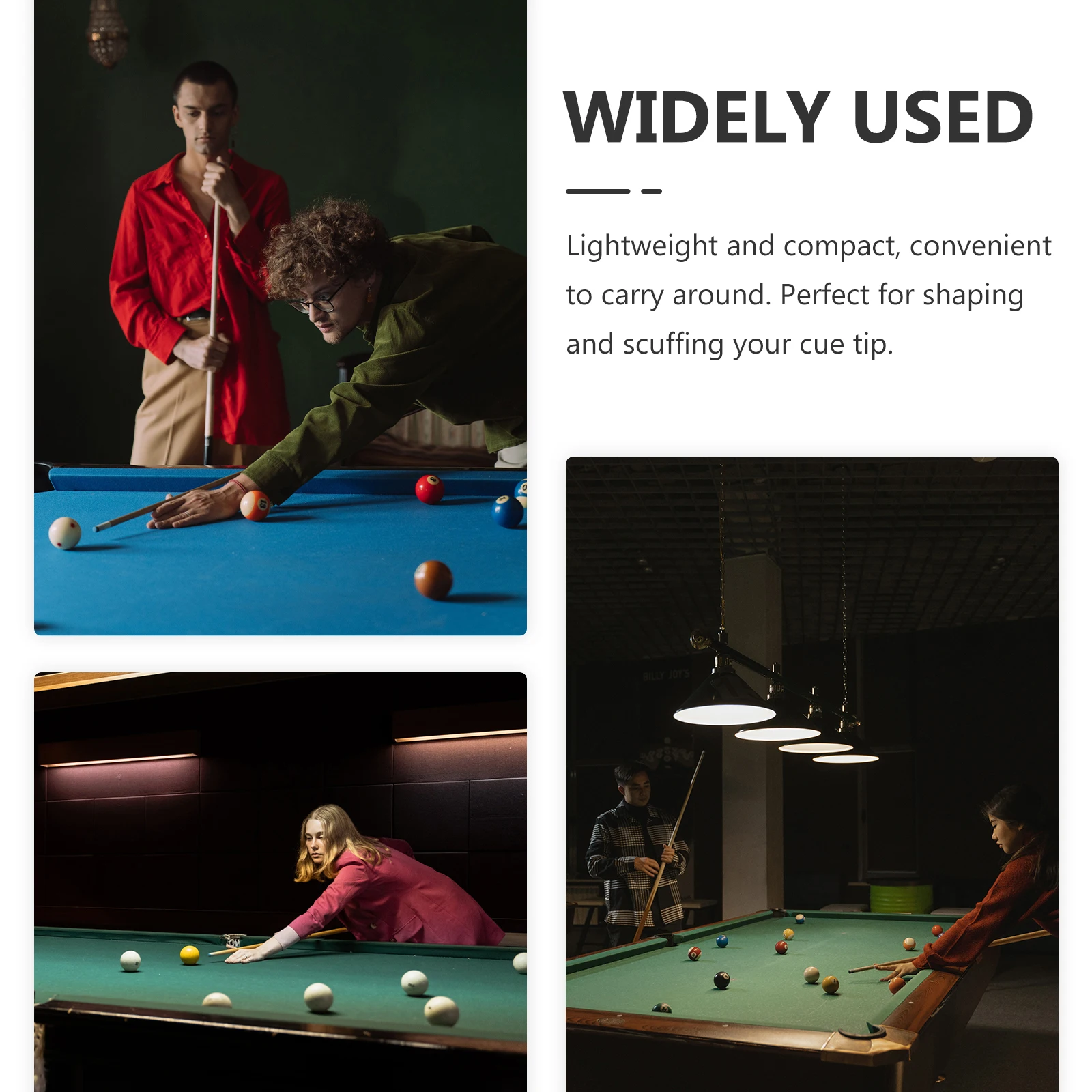 

Cue Tip Shaper Metal Billiard Cue Repair Tool Portable Pool Stick Tip Sander for Smooth Game Performance Accessories Kit