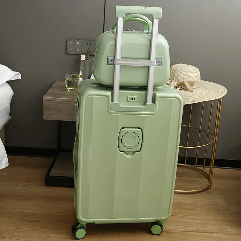 Luggage Set Trolley Luggage Bag Woman Multifunction USB Suitcases on Universal Wheels Student Password Large Size Luggage