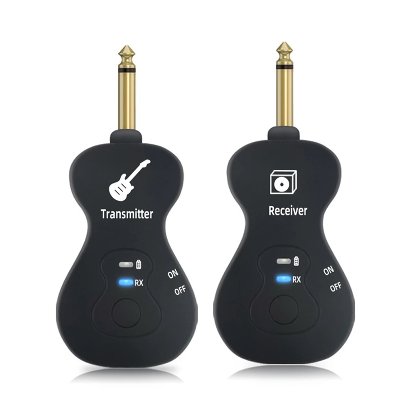 

Wireless Guitar System Built-In Rechargeable 4 Channels Guitar Transmitter Receiver For Electric Guitar Bass Accessories