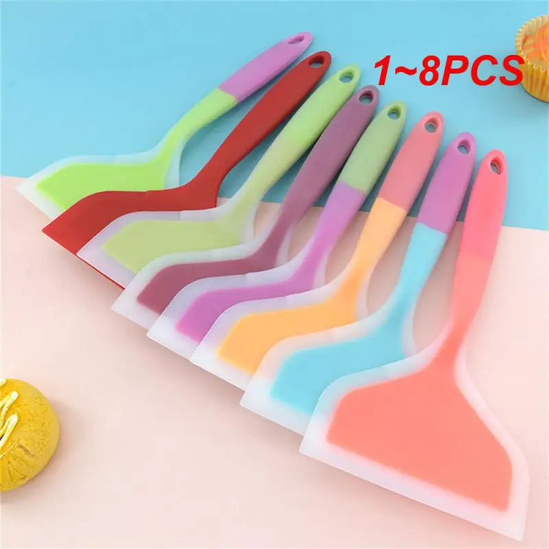 1~8PCS Silicone Spatula Tool Non-stick Shovel Kitchen Utensils Tamagoyaki Turner Omelets Pan Non Stick Turners Food Home Cooking