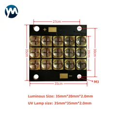 150W UV LED Lamp 6565 6868 365nm 385nm 395nm 405nm Uv Curing Lamp Uv Light For 3d Printing