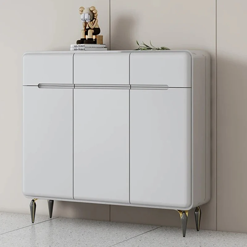 White Modern Shoe Rack Indoor Wood Storage System Dressing Rooms Shoe Rack Multifunction Vertical Zapatero Room Decorations