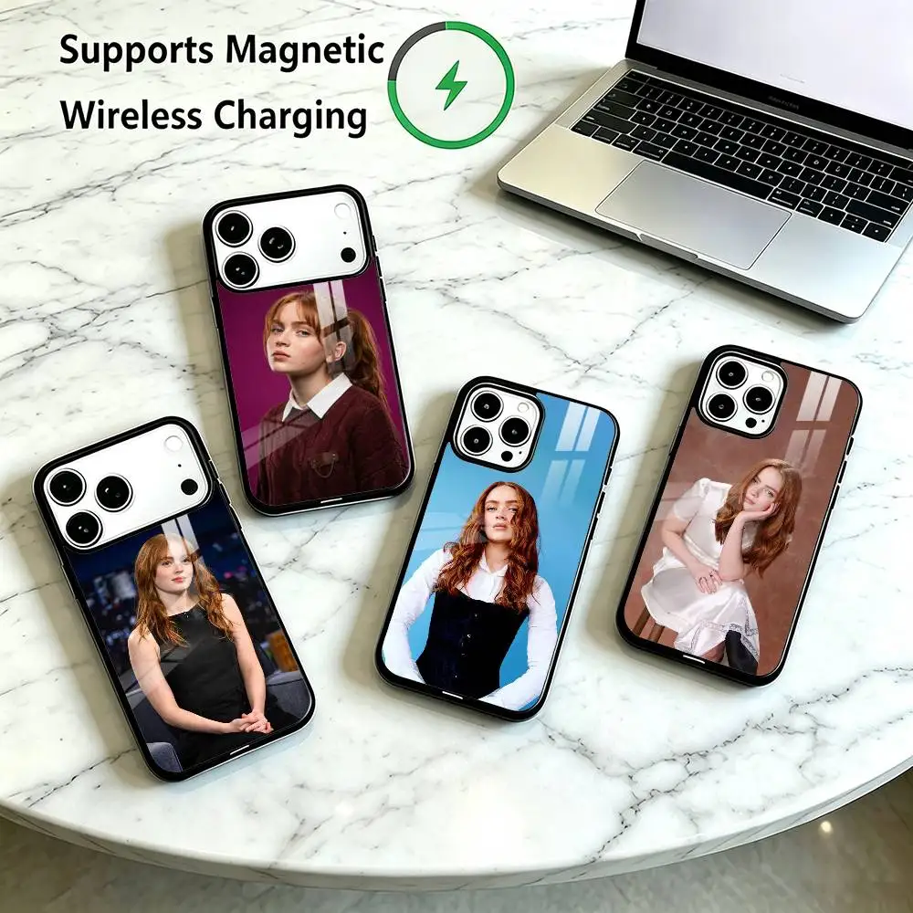 Sadie Sink American Actress  Phone Case For iPhone18 17,16,15,14,13,12,11 Plus,Pro Supports Magnetic Wireless Charging Gift