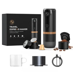 Cafetera portátil para acampar, máquina de Espresso de viaje con cápsula original Nespresso o café molido