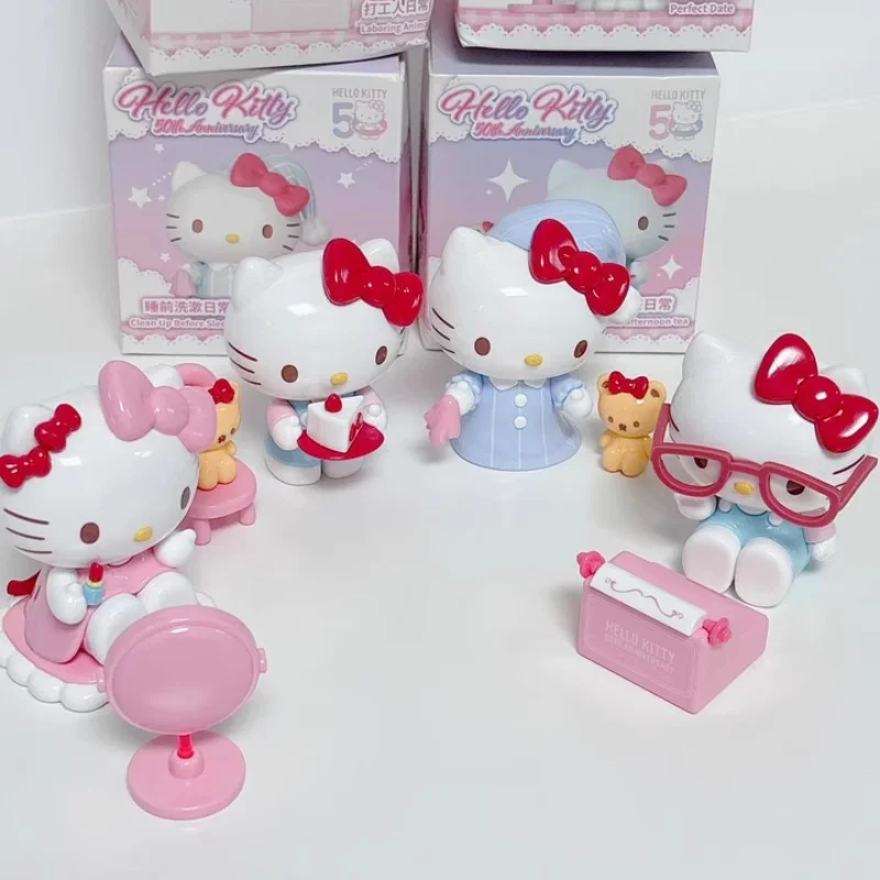 

Original Sanrio Hello Kitty Daily Life Series Kitty Ornament Action Figure Doll Toys Gifts For Kids Lovely Mini Figure Toy Gift