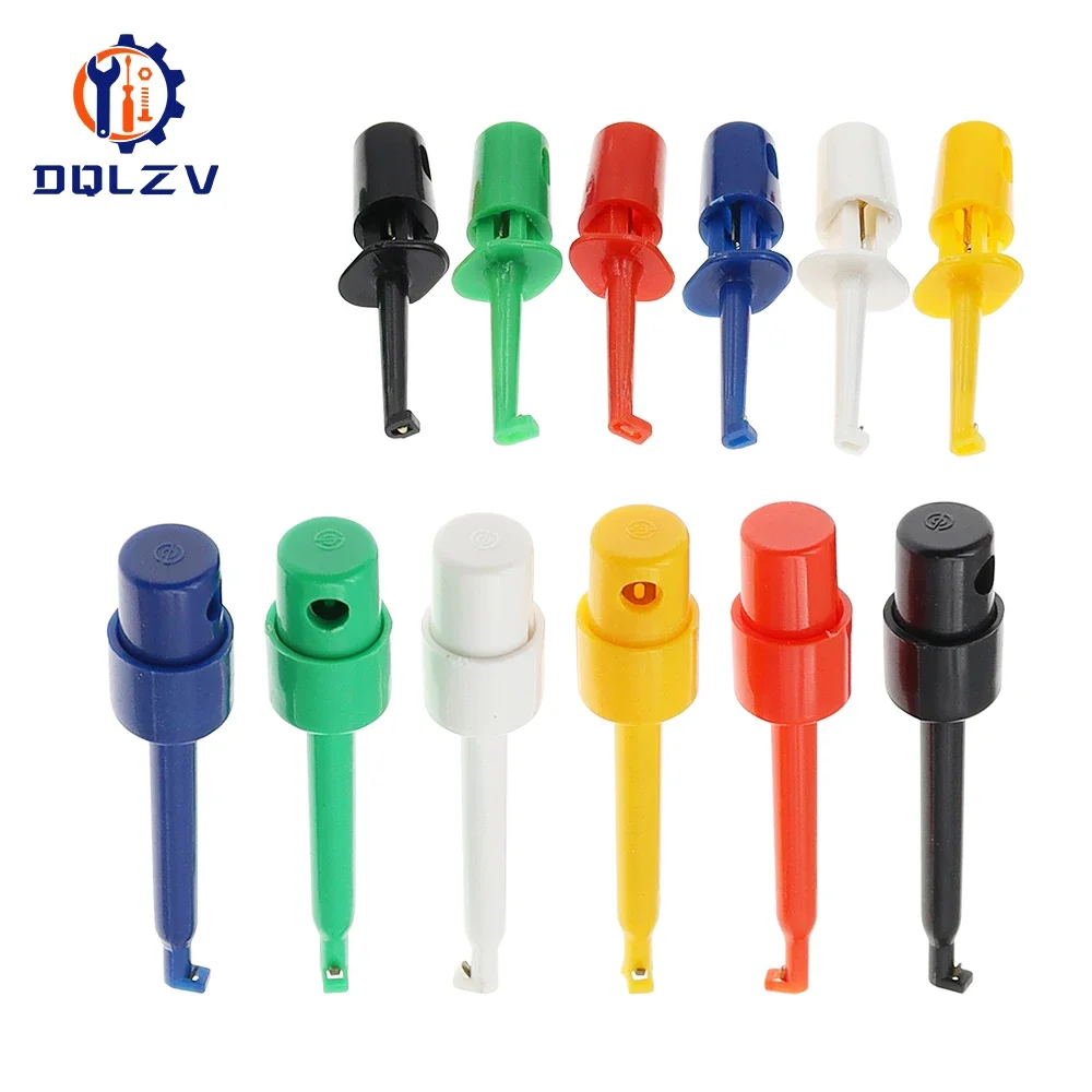 Mini Large Single Test Hook Clip Test Probe for Electronic Testing IC Grabber Small Size Round Crocodile Clip Hook Test Clip