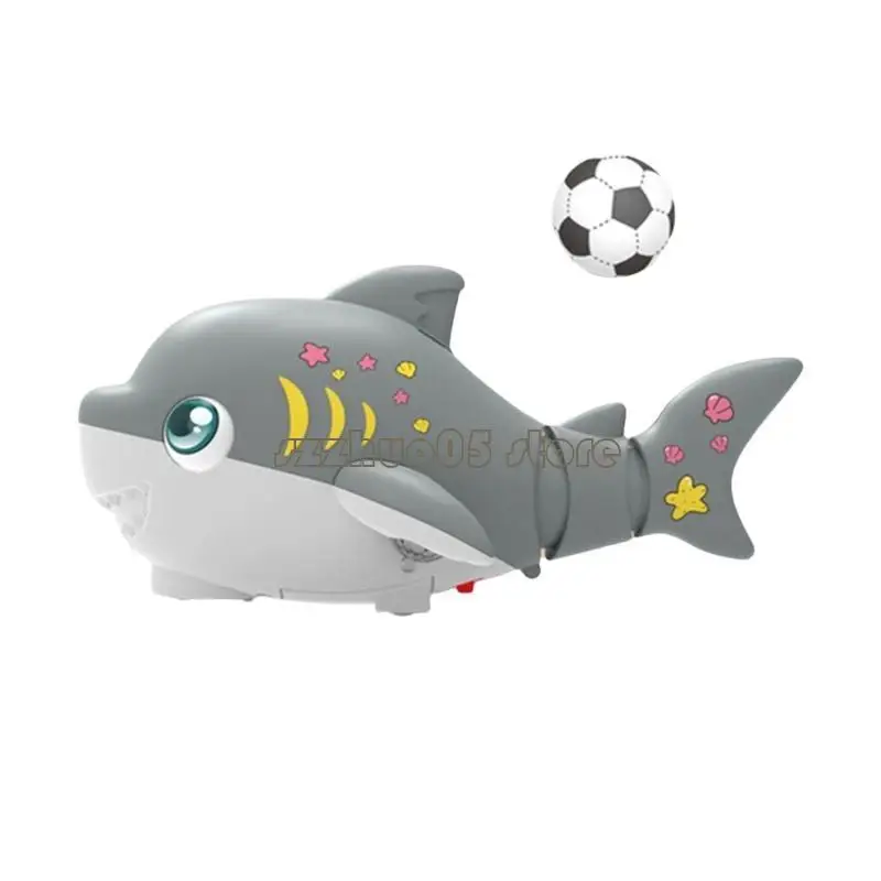 

M3GE Flashing Electric Shark Toy with Floating Ball Baby Crawl Learning Sensory Toy