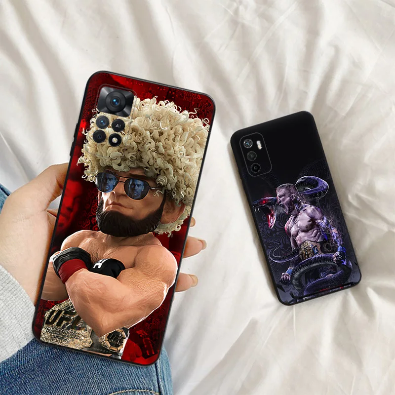 Silicone Soft Phone Case for Redmi Note 11 Pro 5G Note10 11S 10S 10A 10C KHabib Nurmagomedov Boxing Xiaomi 11 Lite 11T 10T Cover