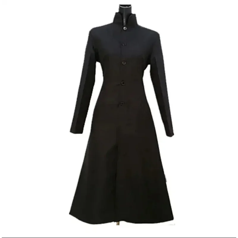 2019 Matrix Black Cosplay Costume Neo Trench Coat