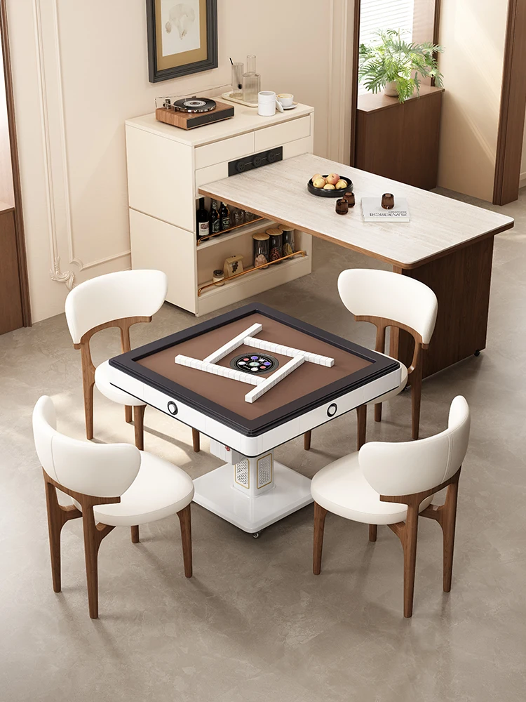 AA Folding mahjong table rock slab island table two-in-one dual-purpose retractable household small apartment