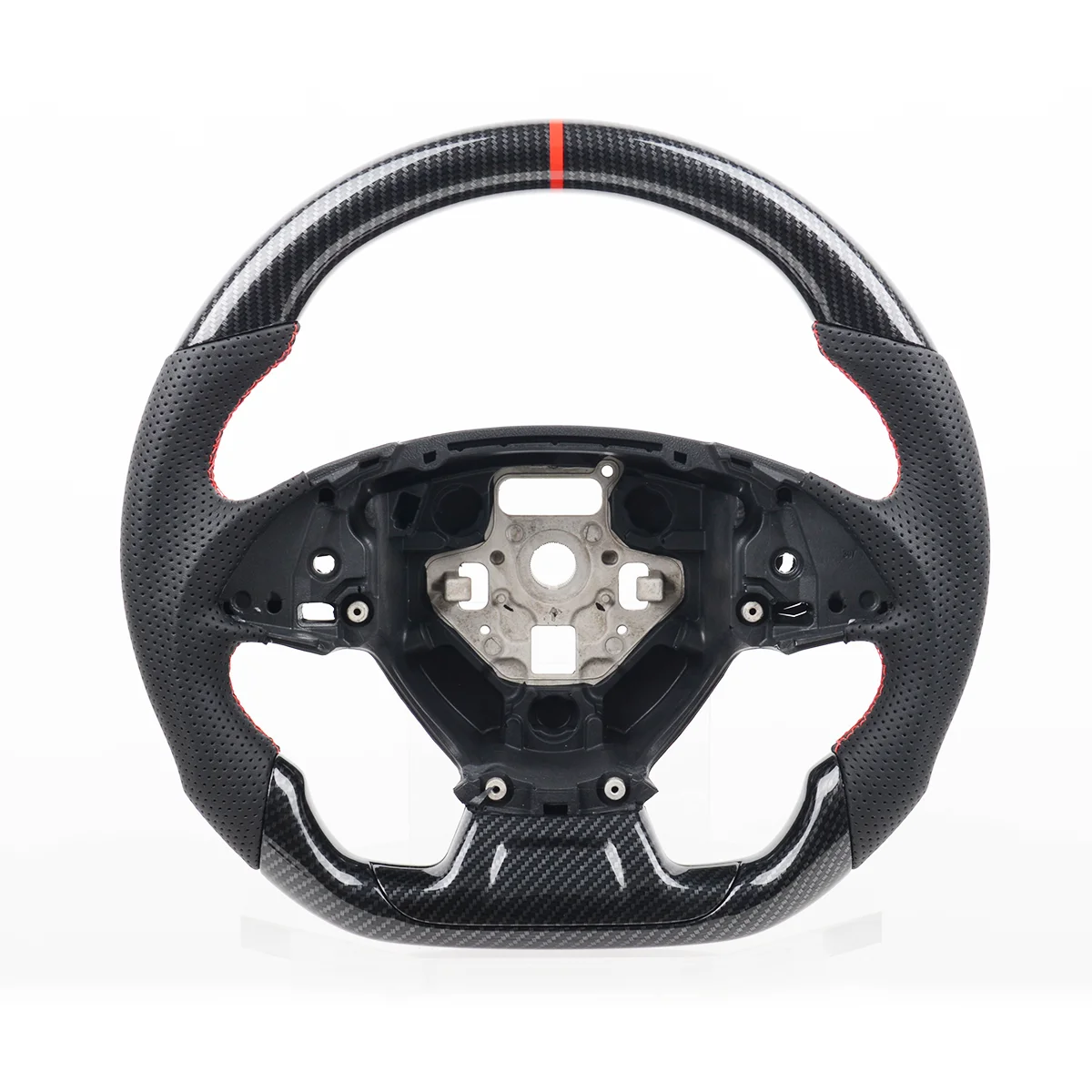 

Hydro Dip Carbon Fiber Steering Wheel For Chevrolet Camaro 2016-2023 Perforated Leather Racing Wheel Car Accessories