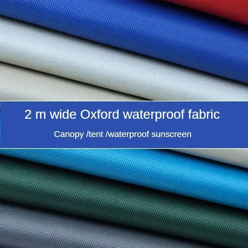 210D Outdoor Oxford Wodoodporna tkanina na metry do zasłon prysznicowych Markizy Namiot Pokrowiec samochodowy Diy Szycie Ripstop Tkanina Czarny