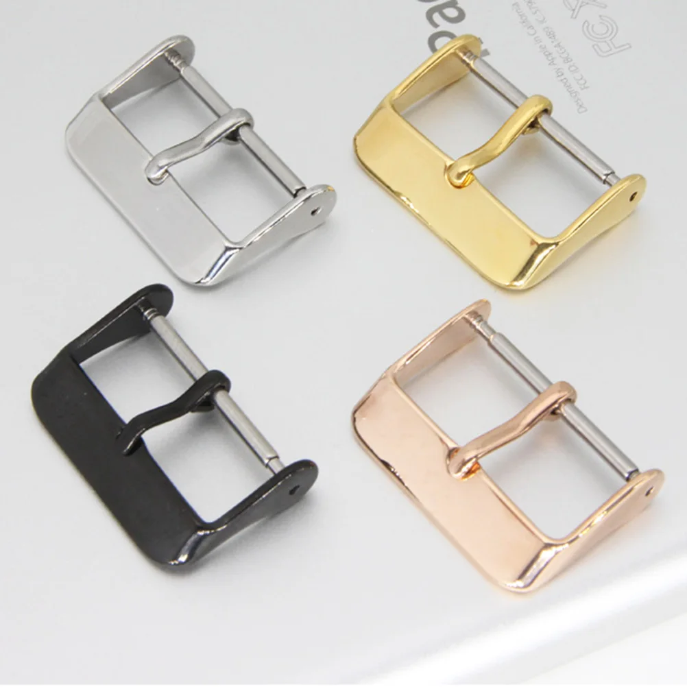 

1pc Stainless Steel Watch Clasp Durable Strong Simple Style 22Mm Golden Compatible Silicone Electronic Band Gift For Men