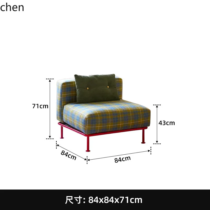 ZML Sofa Living Room Home Small Apartment Straight Row Modular Sofa