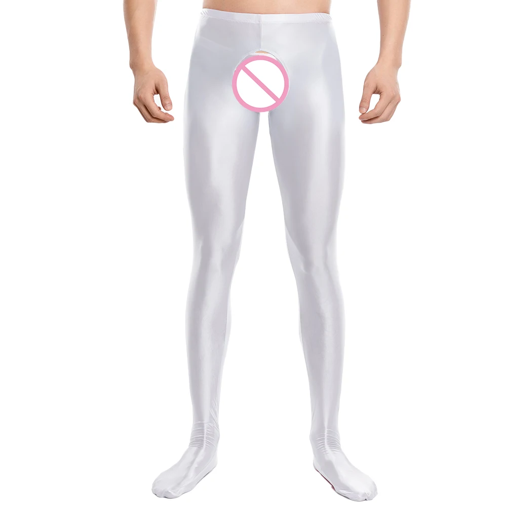 

Nighttime Events Grey Glossy Leggings Elastic Waist Leggings Breathable Material Comfortable Fabric Good Stretchy