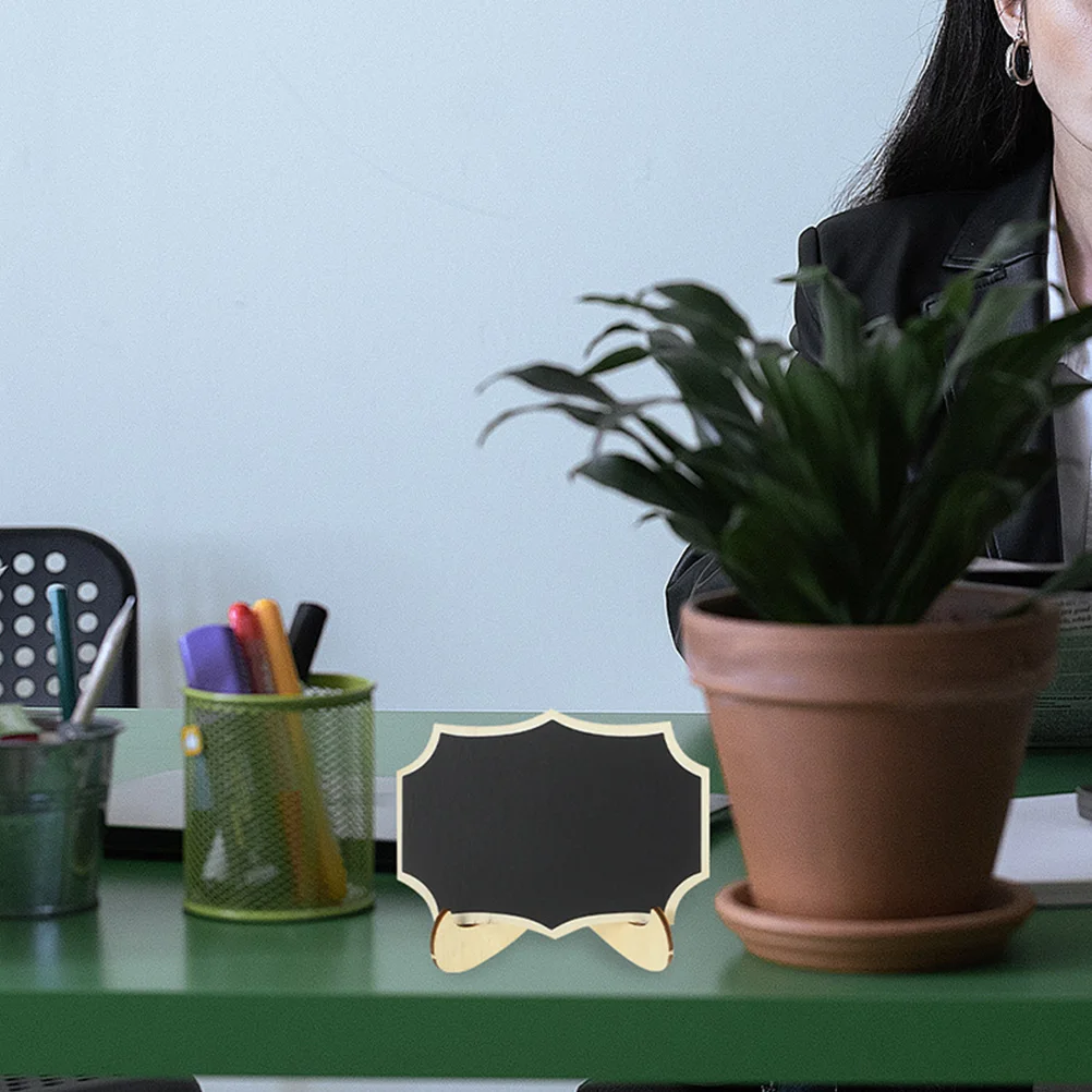 

6pcs Mini Chalkboard Signs Wood Wedding Conference Seat Card Blackboards Home Office Hotel Decor Small Desktop Message