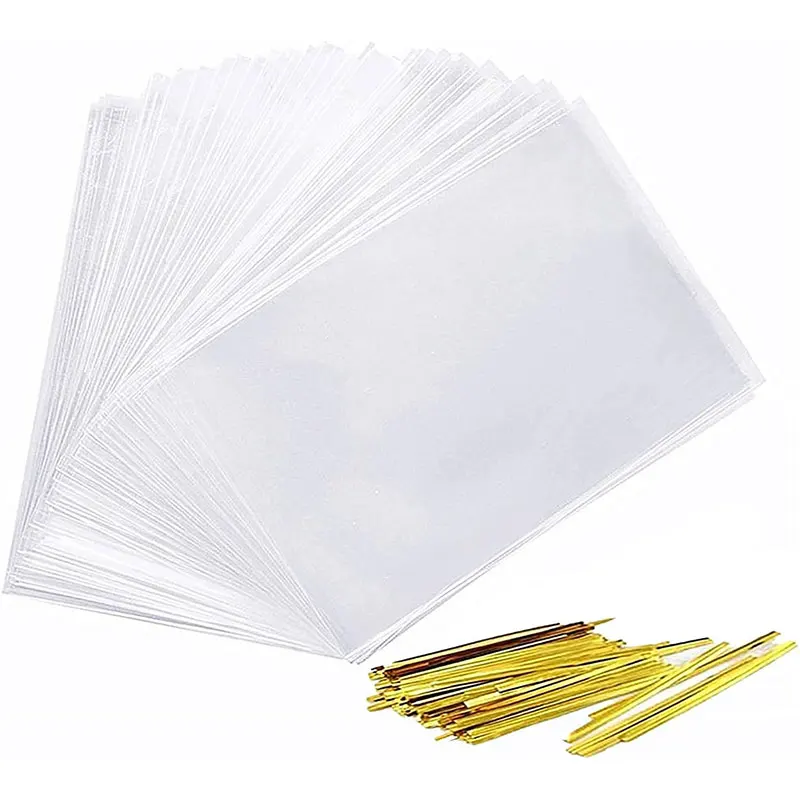 30/50/100 Stück transparente Geschenktüten aus Zellophan, Kunststoffverpackung mit Kordel, Geschenktüte für Partys, Hochzeiten, Geburtstage, Party-Geschenktüte – Detail 6