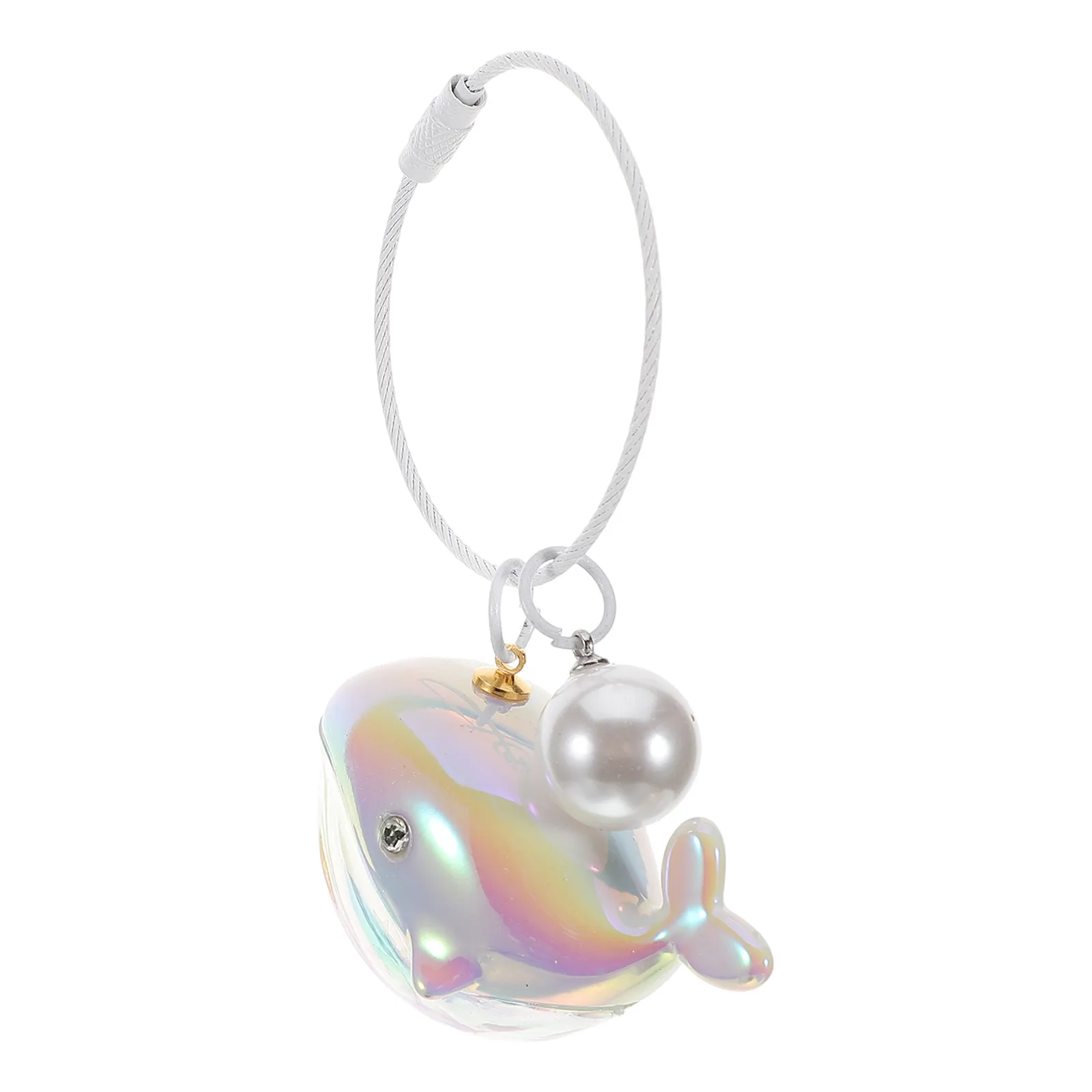 

Creative Keychain Mini Whale Shaped for Bag Beach Backpack Pendant White Lovers Gift Animal Funny Charm Couple Present Custom