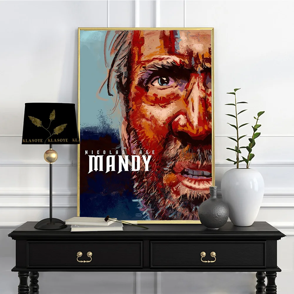 Mandy Psychedelic Action Horror Film Art Print Poster Movie Illustration Canvas Painting Video Room Cinema Decor Wall Picture