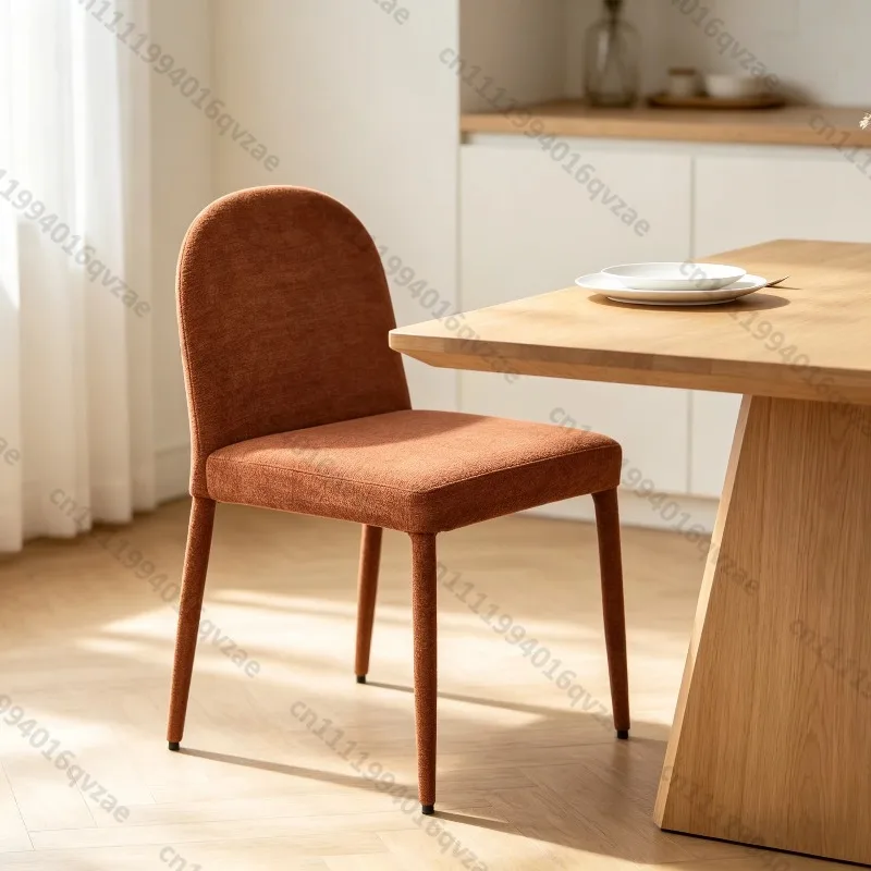 Modern Dining Chair, Steel Frame, Metal Legs, Exquisite and Durable Fabric Dining Chair
