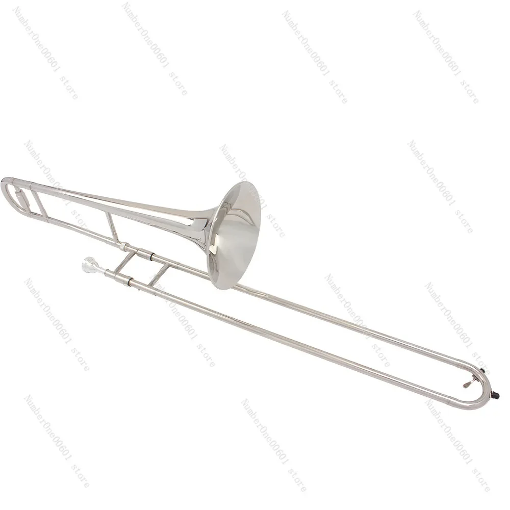 Alto Trombone B Flat Pull Pipe Student Beginner Band Brass Trombone Silver Nickel Plated Trombone