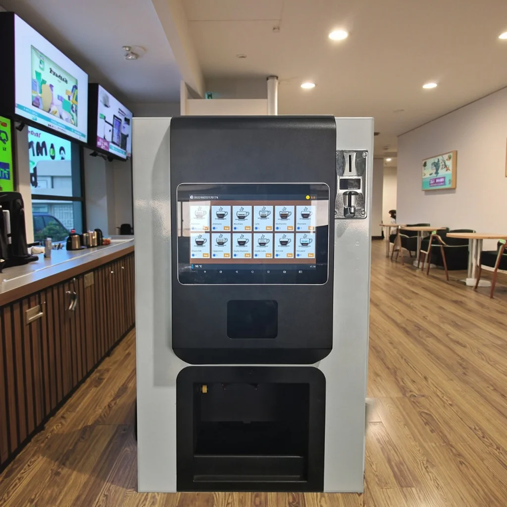 Fully Automatic Coin Operated Instant Hot Commercial Coffee Vending Machine with Payment System