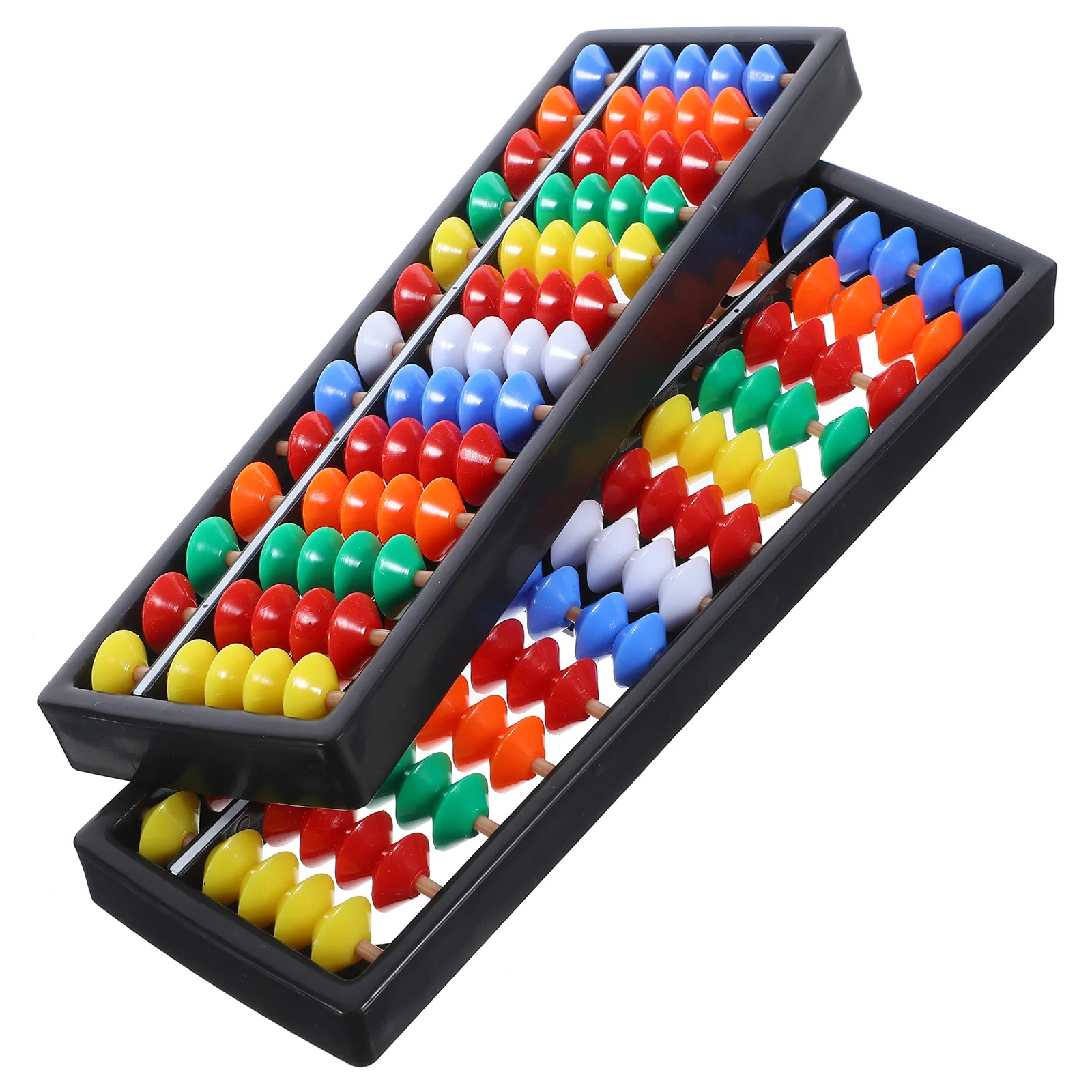 2pcs Plastic Abacus Counting Toys Vintage Calculation Frame Students Accounting Tools Math Beads Chinese Abacus Kids Learning