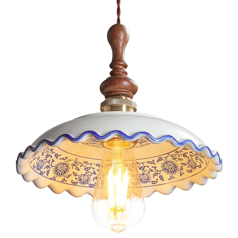 الشمال مصمم مرسومة باليد الاستدارة الأبيض السيراميك مُثبتة في السقف أضواء الشاي منزل مطعم غرفة المعيشة غرفة نوم مصباح معلق