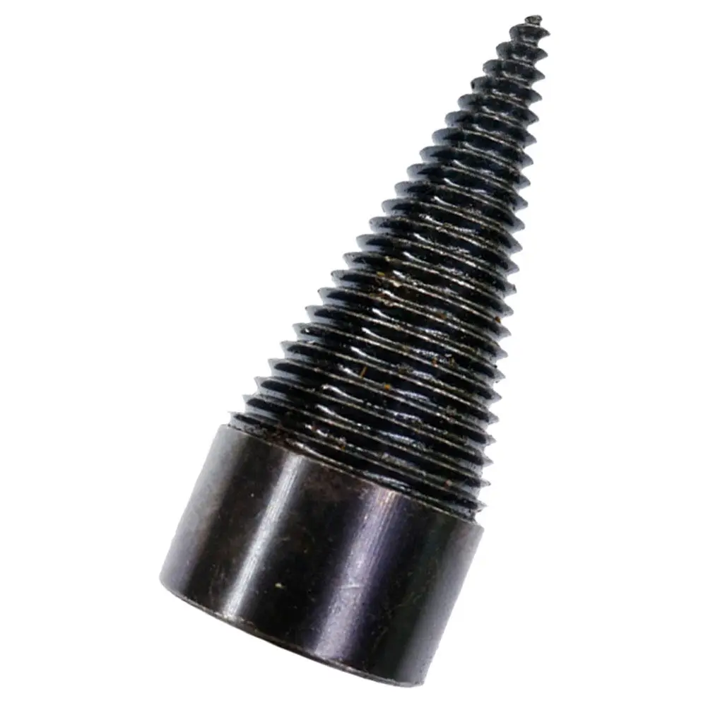 

Firewood Drill Bit Wood Splitter 42Mm Solid High Carbon Steel Log Splitter Tool Efficient Wood Splitting Drill Bit Cone