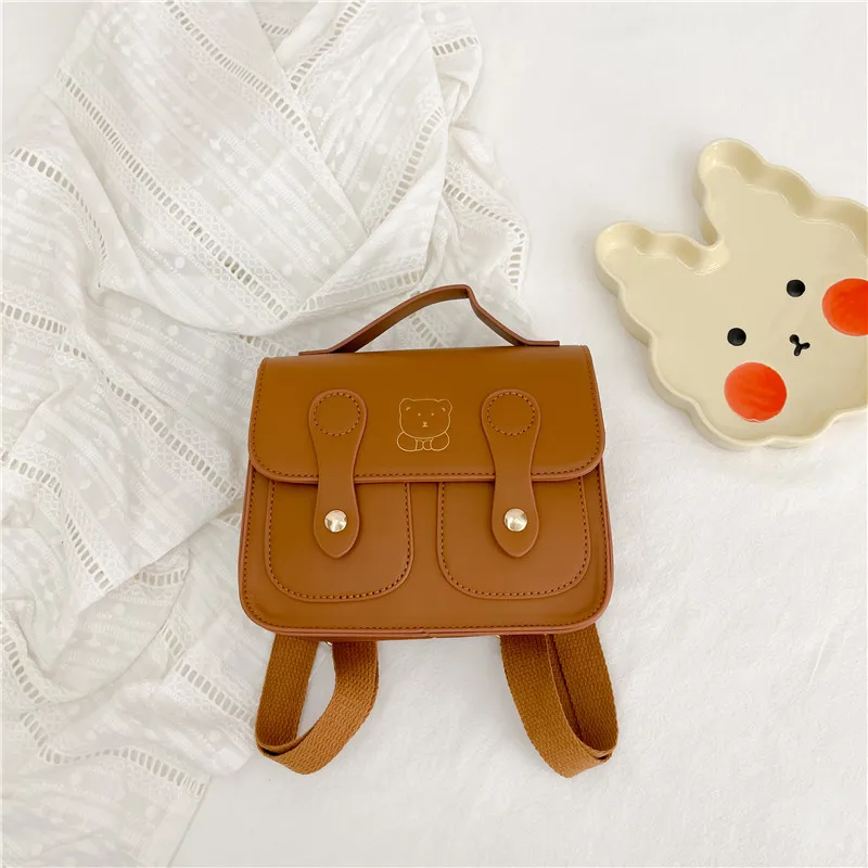 Small Square Bag 2023 New Spring And Summer Simple All-match Backpack For Boys Girls Cute Pure Color Outgoing Two-shoulder Bags