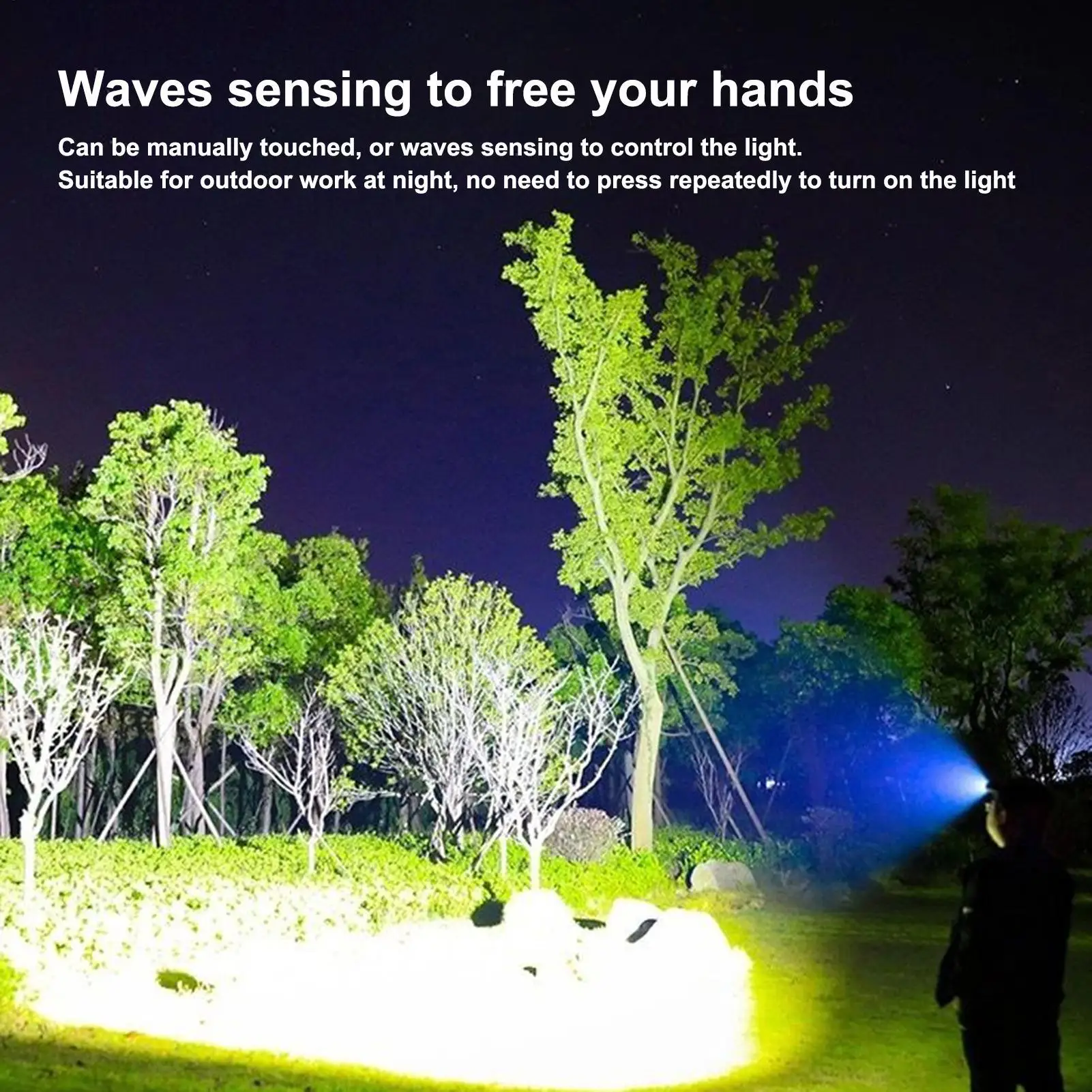 

Headlamp Rechargeable Rechargeable Headlamp Flashlight Waterproof Motion Sensor Flashlight Safety Supplies For Outdoor Hiking