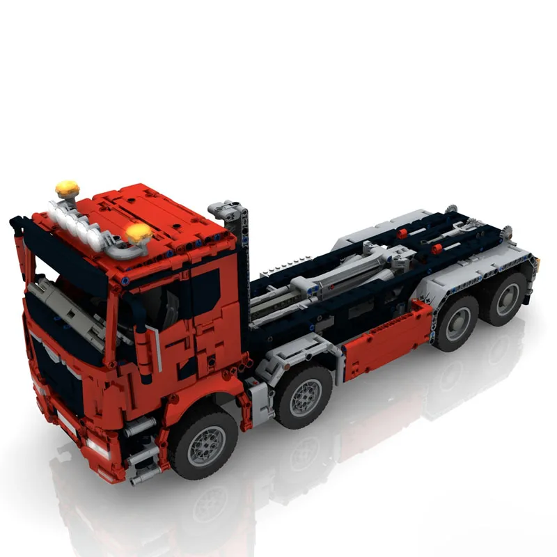 MOC-84549 Container Custom RC Hook Lift 8x4 Dump Dump Truck 2373pcs Building Block Toy DIY Birthday Gift Christmas Gift