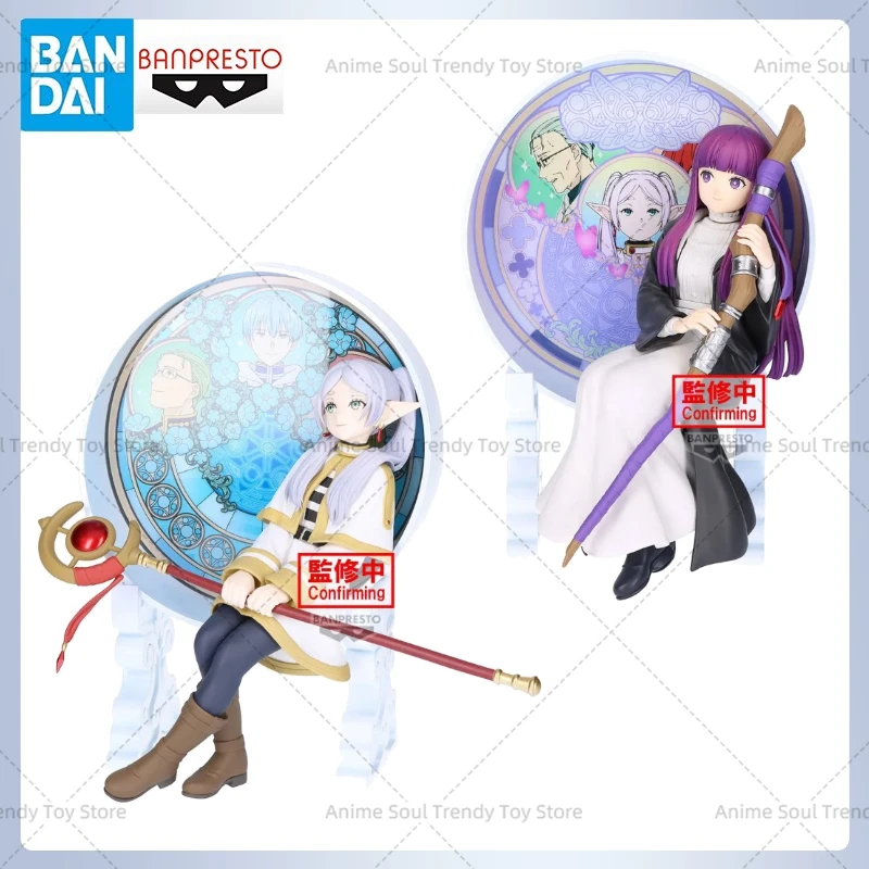 Oryginalna figurka akcji BANDAI Frieren Beyond Journey's End Glasscape Fern Frieren z PVC, zabawka, figurka anime, model kolekcjonerski, lalka