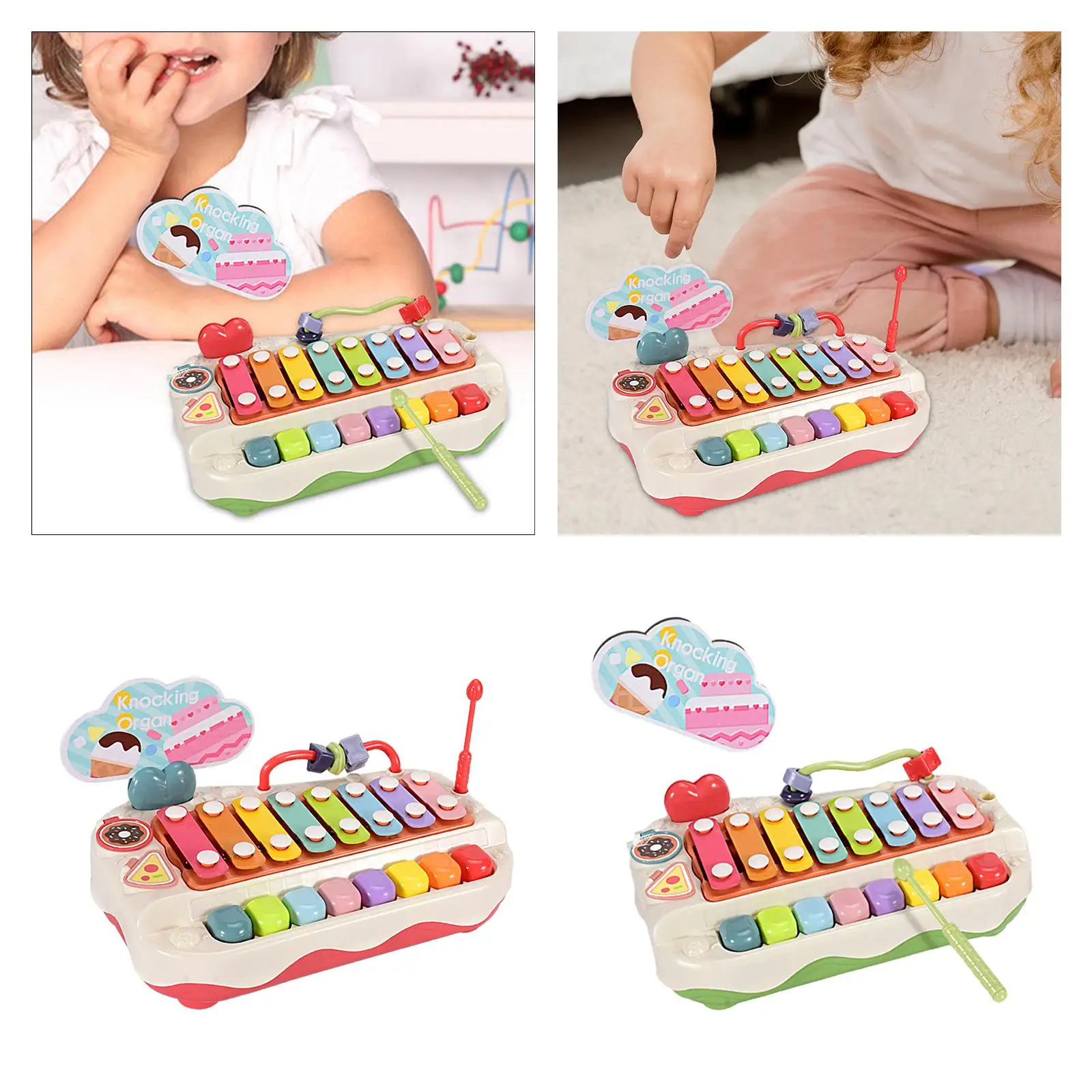 Kids Musical Toy Multicolored Early Educational Toy Baby Piano Xylophone Toy for Baby Toddler 1 2 3 Years Old Kids Holiday Gifts