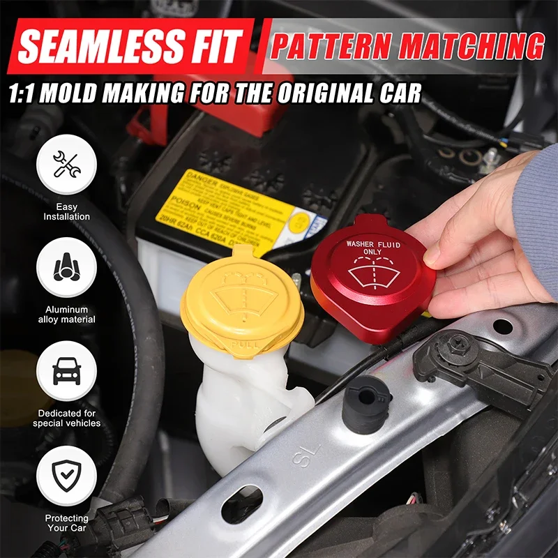 

For Subaru Forester 2019-2024 Aluminum Alloy Red Car Wiper Water Switch Cover Decorative Interior Car Accessories