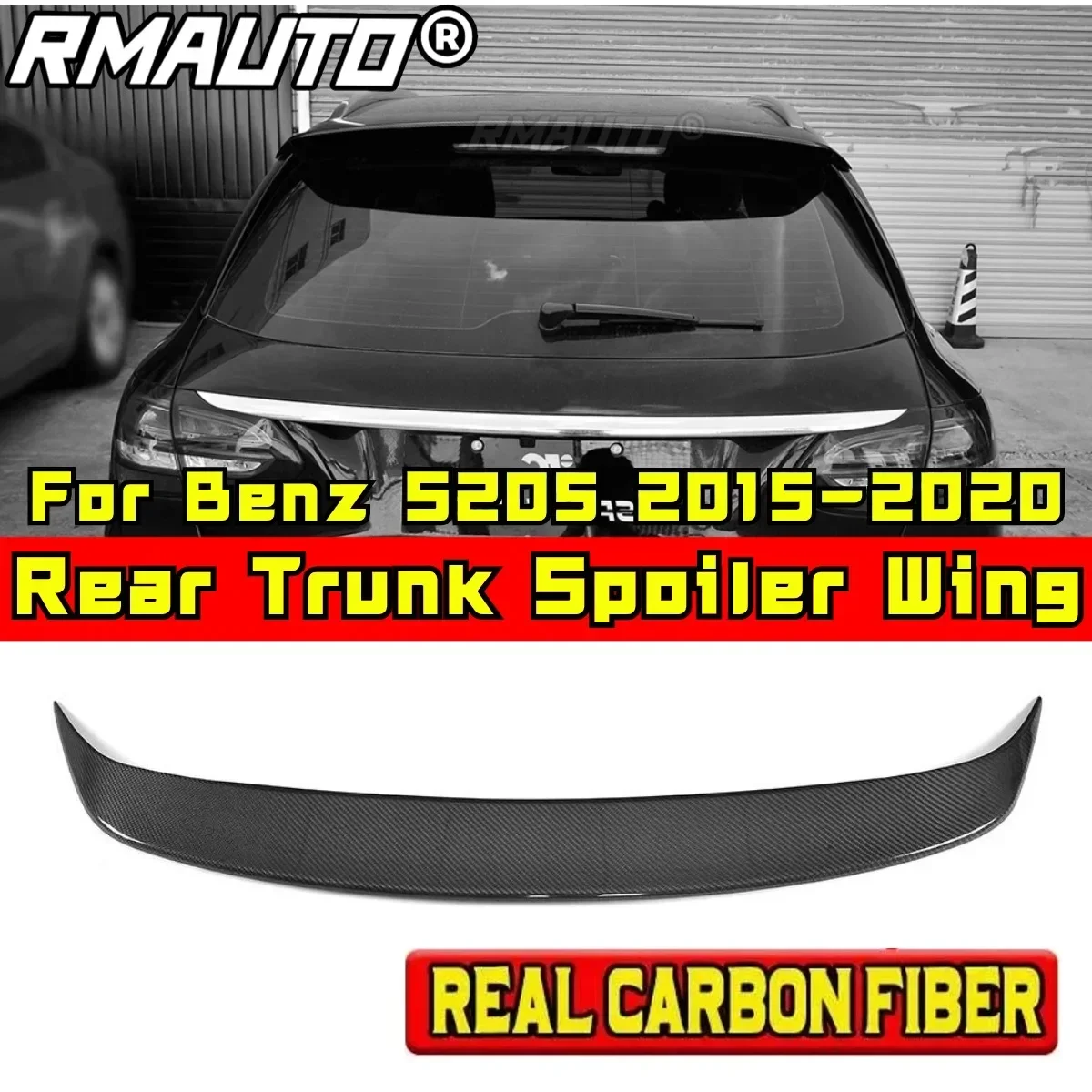 

Car Rear Roof Spoiler Body Kit Car Rear Wing for Mercedes-Benz C Class S205 Wagon Hatchblack 4 Door 2015-2020 Car Accessories