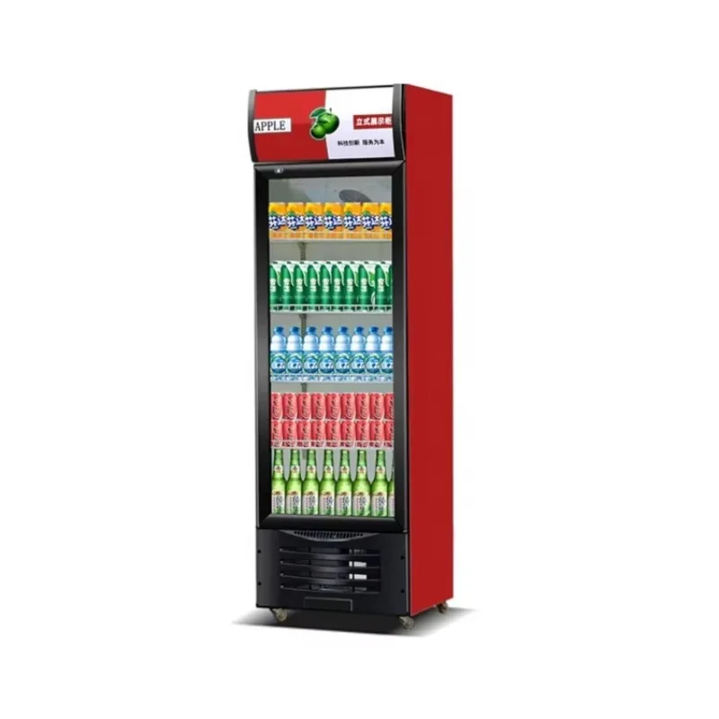 Single-Door Glass Door Refrigerated Display Cooler Supermarket Convenience Store Restaurant Wine Beverage Cabinet Customized