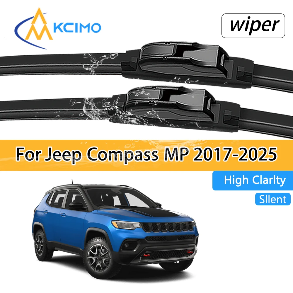 Für Jeep Compass MP/552 2017-2025 Premium Frontscheibenwischer, Leise und Langlebig, Allwetter-Auto-Fensterzubehör