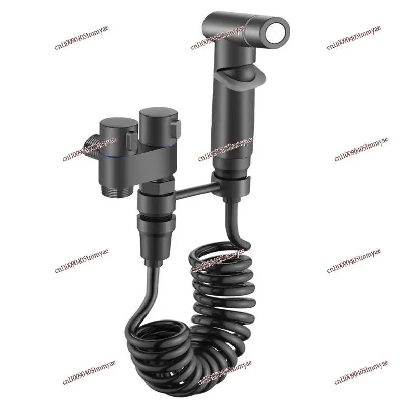 

Stainless Steel Household Toilet Spray Gun One in Two Out Toilet Significant Other Toilet Triangle Valve Booster Nozzle Flusher
