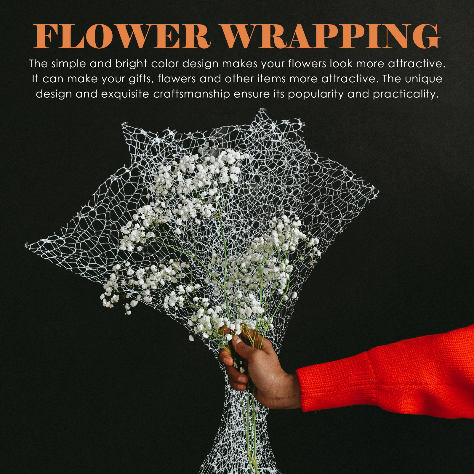 

1 Roll Net Tulle Fabric For Flower Bouquet Wrapping Diy Florist Packaging Material Gift Basket Wedding Party Decoration Supplies