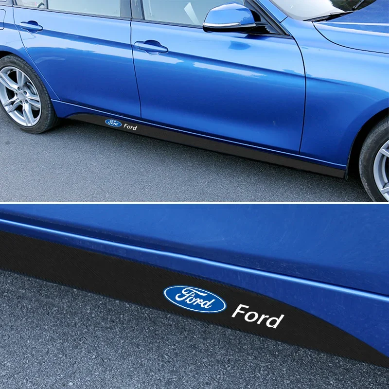 2PCS Car Door Side Stickers Side Skirt Car Body Decal For Ford Focus 2 3 Mondeo Ecosport Kuga Mk4 Fiesta Mustang Mk3 Accessories