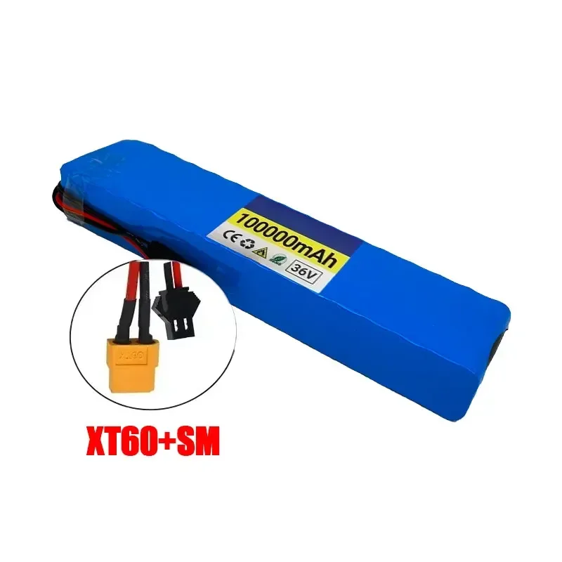 36 V 100Ah 18650 Oplaadbare Lithium Batterij 10S3P 1000 W met BMS voor Fiets Scooter Batterij + Lader