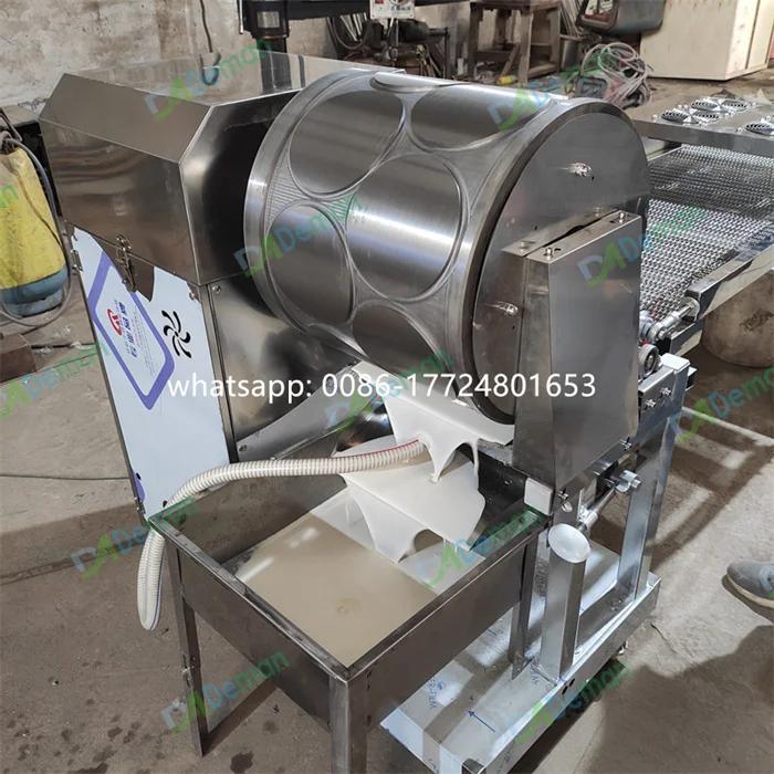 High Quality Crepe Cake Rice Skin Maker Spring Roll Sheet Chapati Making Machine Thin Pancake Forming Making Machine