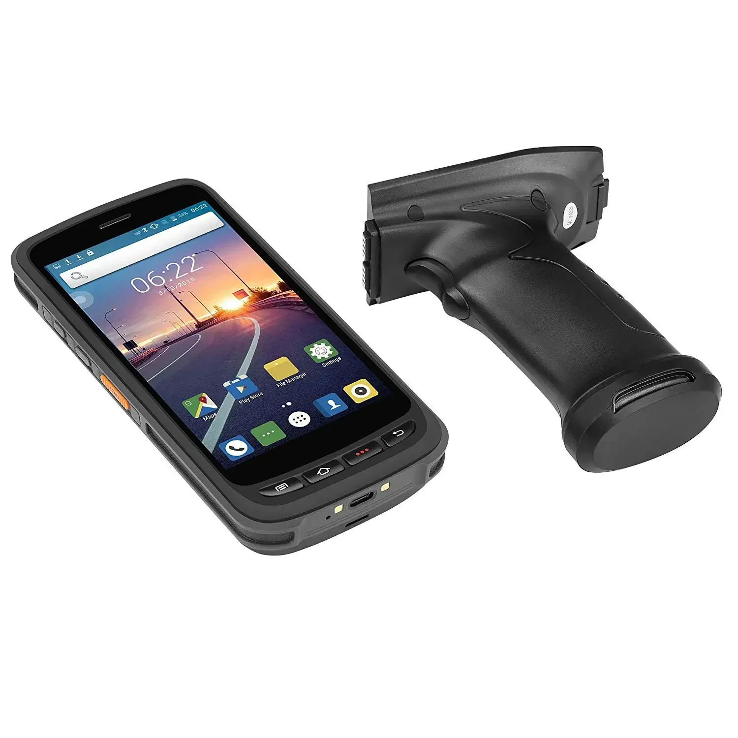 High Performance Android 8.1 OS IP65 Rugged Handheld Logistic 1d / 2d Barcode Scanner PDA With NFC RFID C72 Reader chainway