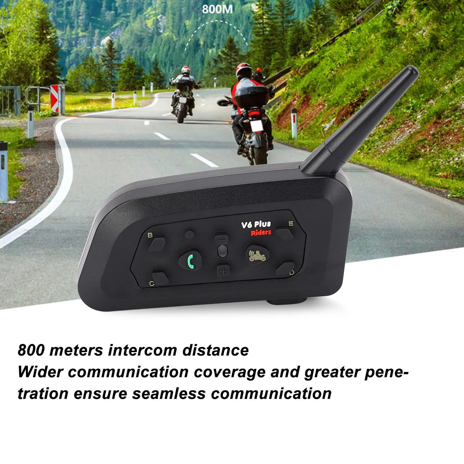Helmet Intercom Headset  Bluetooth Motorcycle Headset Lightweight Stable Communication CVC Noise Reduction for Travel